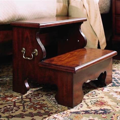 wooden step stool for bed